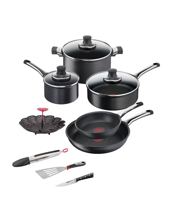 Batería de Cocina T-Fal Hard Titanium Pro, 12 Piezas