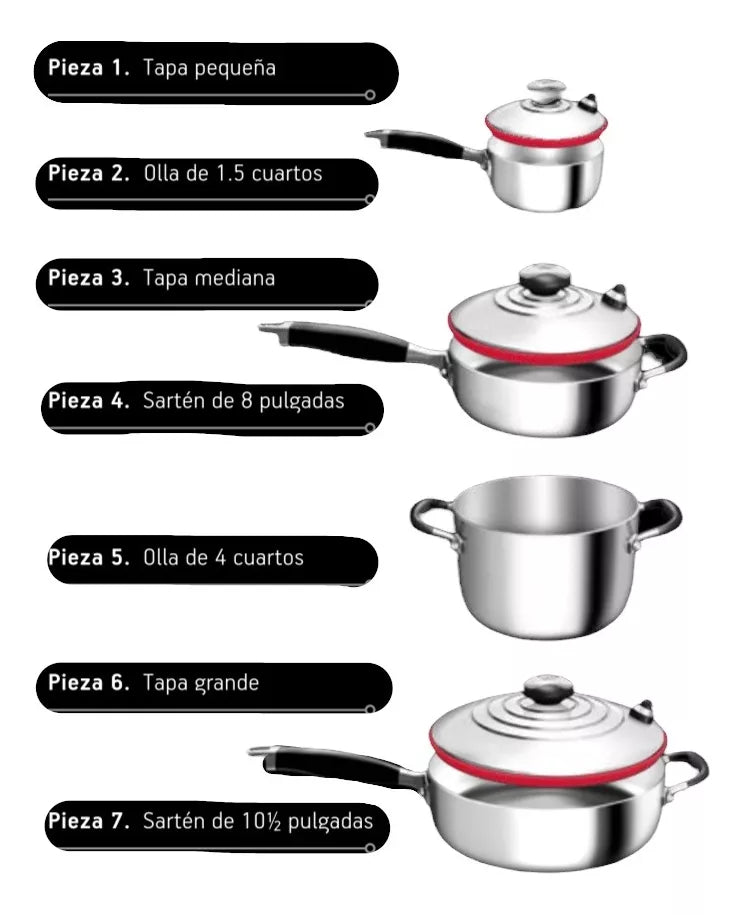 RP Set De 7 Piezas