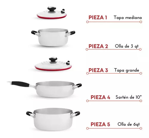 Batería De Cocina RP Set 5 Piezas