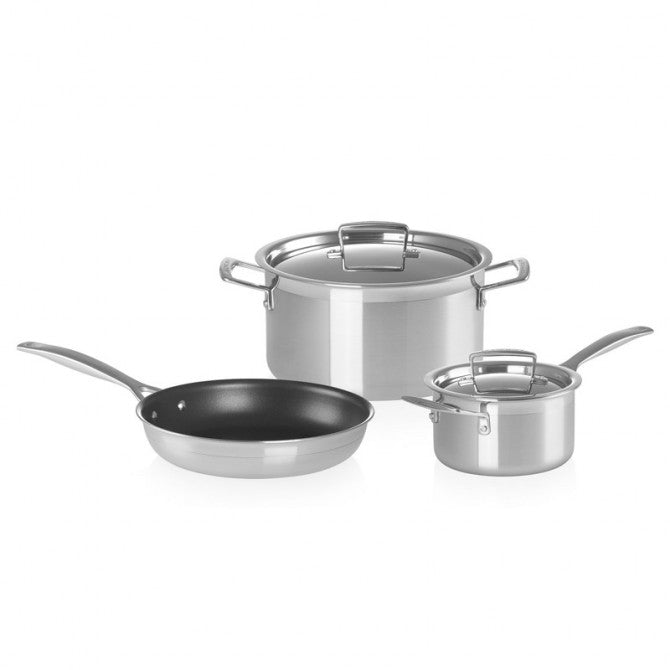 Batería de Cocina TT 3 Piezas Acero Inoxidable