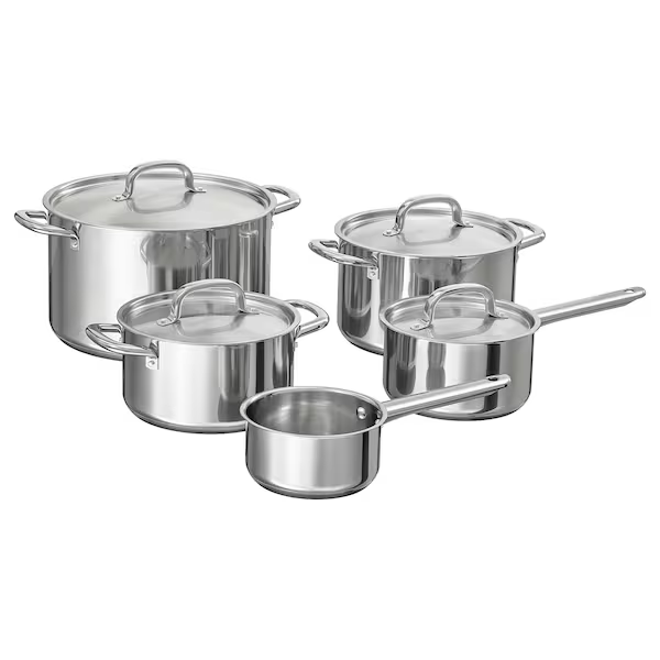 Batería de Cocina, TT 9 Piezas, Acero Inoxidable